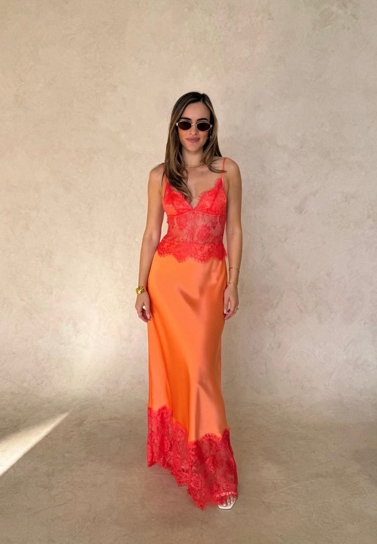 Sneaky Link Orange Lilah Maxi Dress XS - Image 2