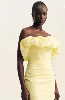 Shona Joy strapless maxi lemonade size 12 for rent on The Volte - image 2