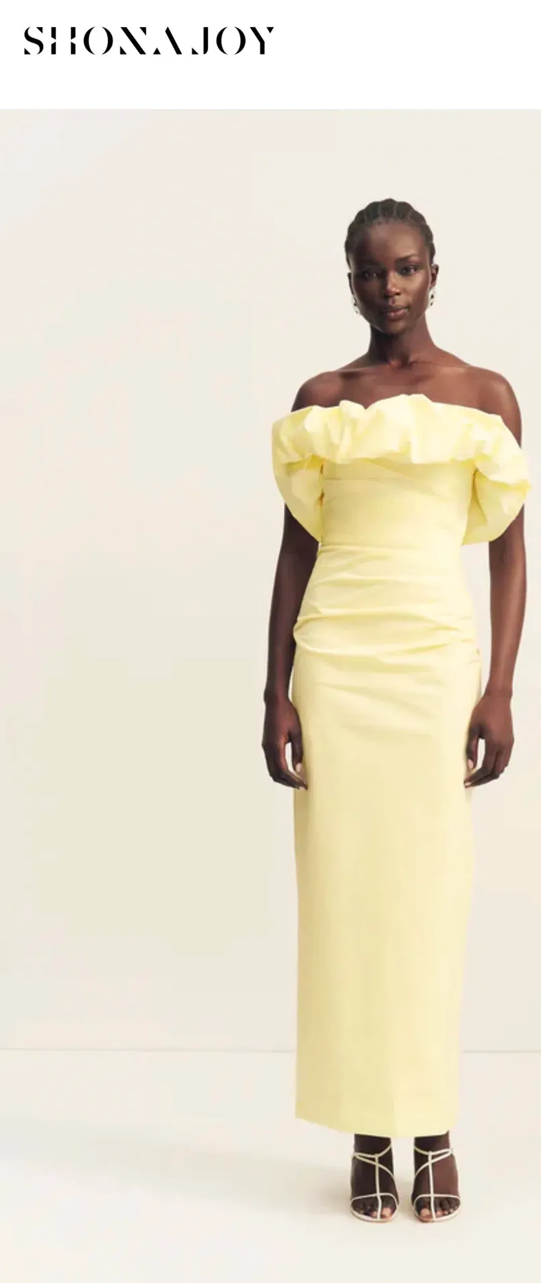 Shona Joy strapless maxi lemonade size 12 for rent on The Volte - main image