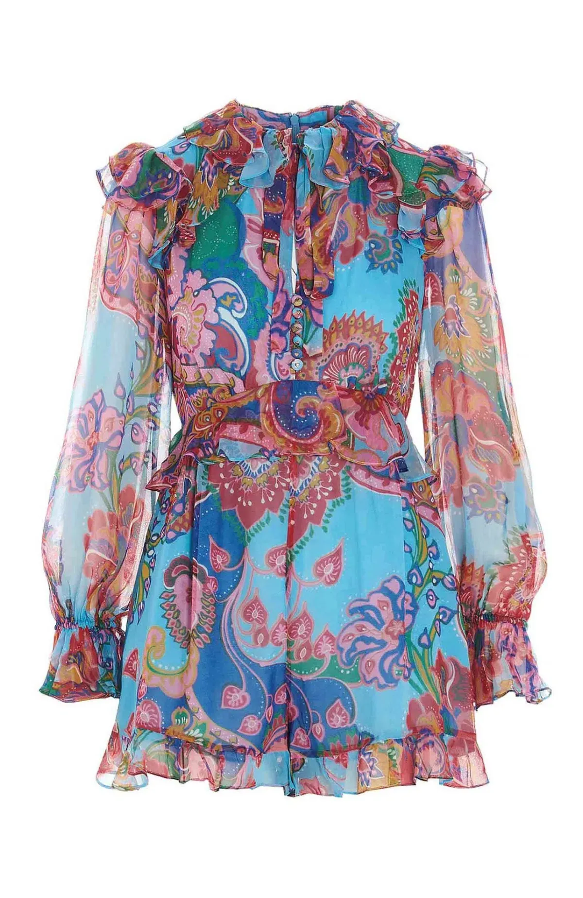 Zimmermann Lovestruck Silk Frill Playsuit Size AU 14 / 3 - Image 4