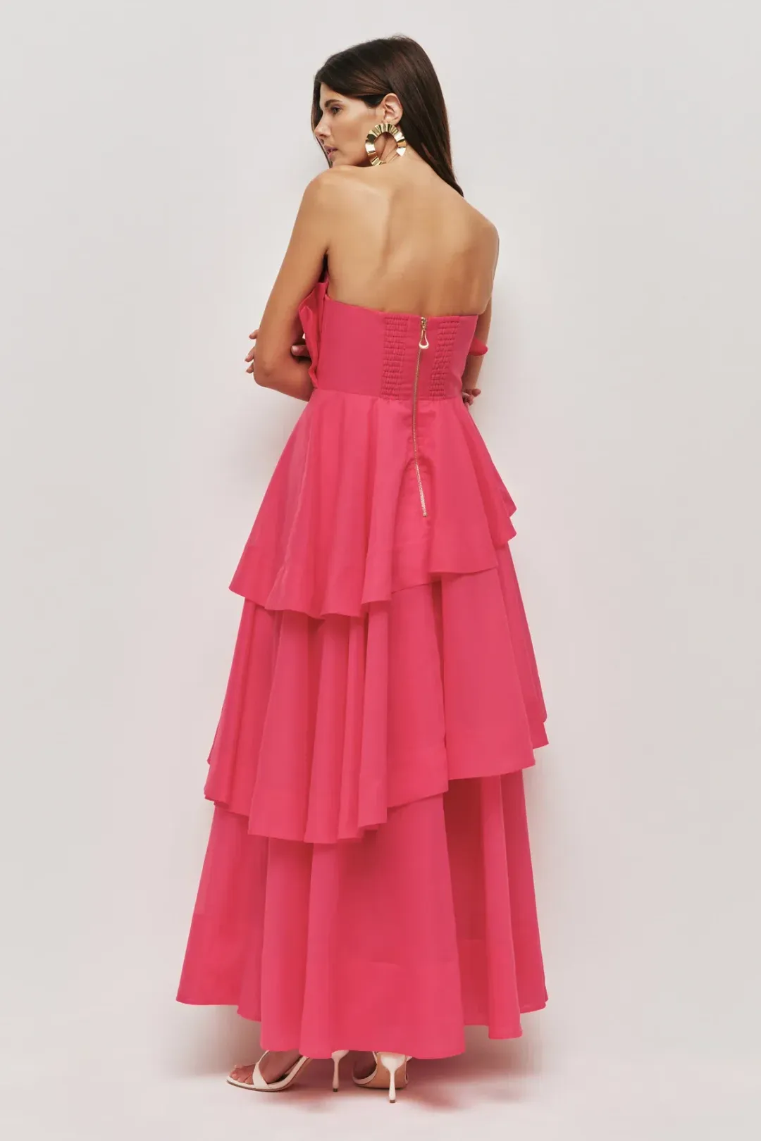 Aje Selestia Gown in Magenta Size 10 for rent on The Volte - main image