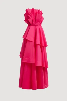 Aje Selestia Gown in Magenta Size 10 for rent on The Volte - image 5