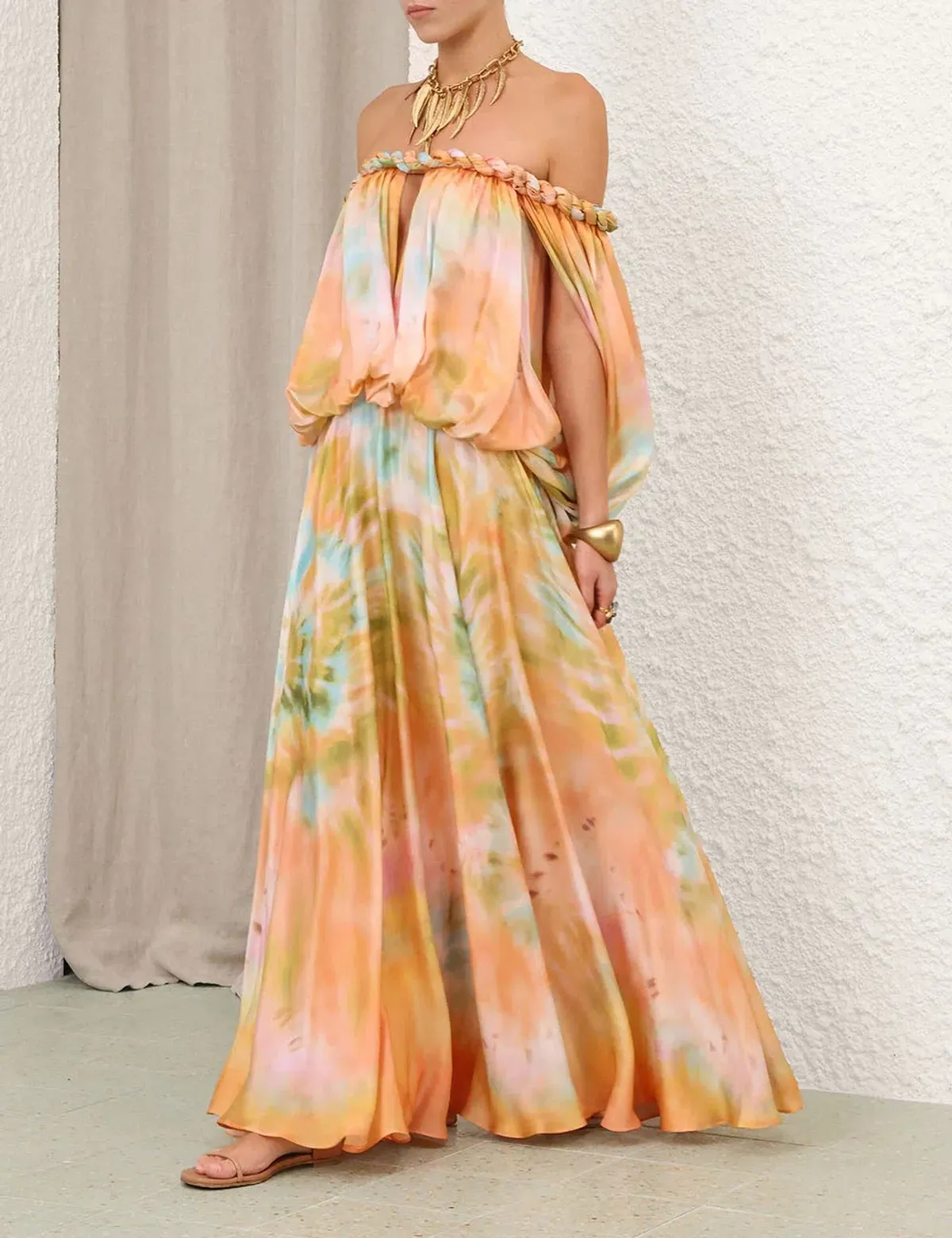 ZIMMERMANN LUNA TWIST BILLOW GOWN SIZE 4 - Image 5