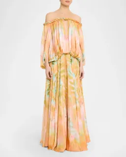 ZIMMERMANN LUNA TWIST BILLOW GOWN SIZE 4 for rent on The Volte - image 1