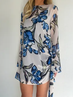 By Nicola Elodie Mini Dress Size 16 Wakiki Floral for rent on The Volte - image 3