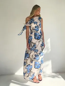 By Nicola Hayley Tie Maxi Dress Size 12 Wakiki Floral for rent on The Volte - image 3