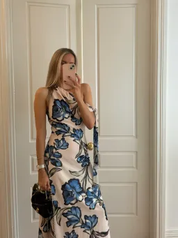 By Nicola Hayley Tie Maxi Dress Size 12 Wakiki Floral for rent on The Volte - image 4