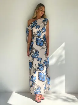 By Nicola Hayley Tie Maxi Dress Size 12 Wakiki Floral for rent on The Volte - image 1