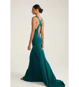 Ance Gria Rina Gown in Teal Size 8 for rent on The Volte - image 2
