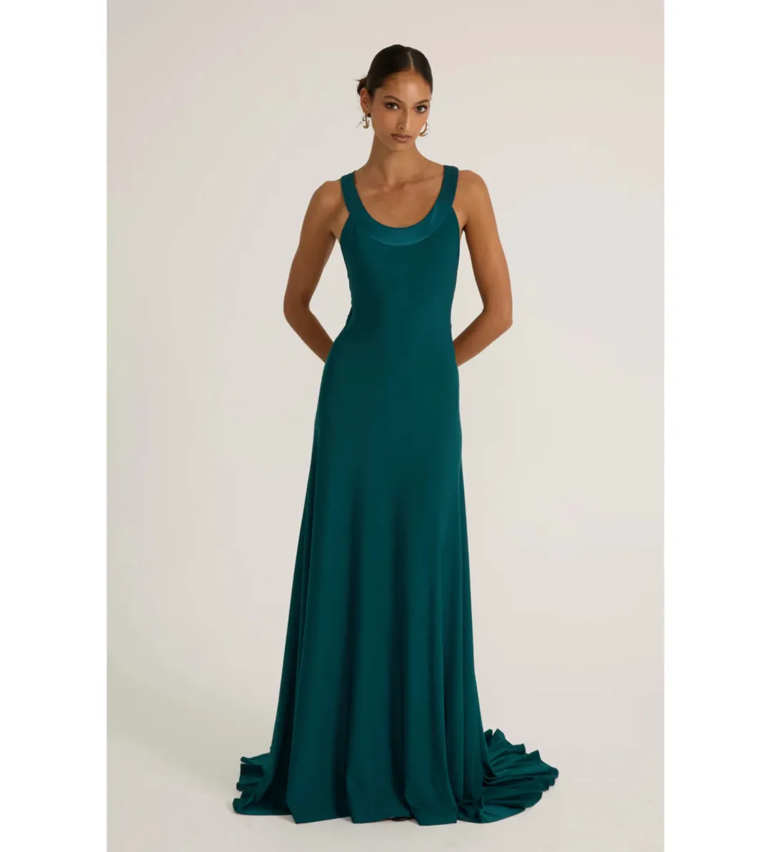 Ance Gria Rina Gown in Teal Size 8 for rent on The Volte - main image