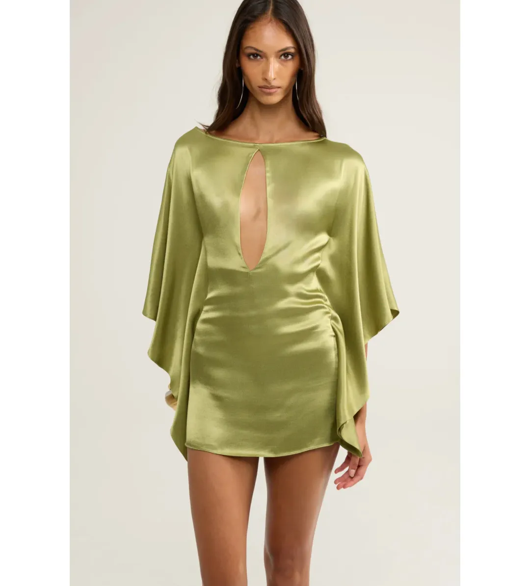 Ance Gria Diana Mini Dress in Vintage Green Size 6 for rent on The Volte - main image