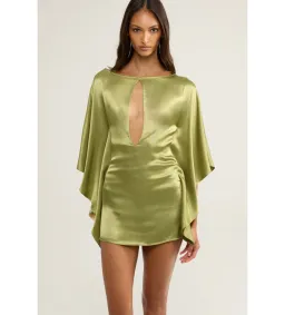 Ance Gria Diana Mini Dress in Vintage Green Size 6 for rent on The Volte - image 2