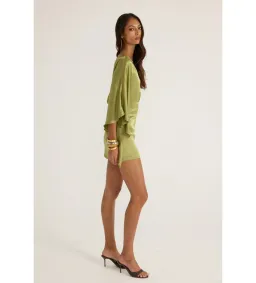 Ance Gria Diana Mini Dress in Vintage Green Size 6 for rent on The Volte - image 4