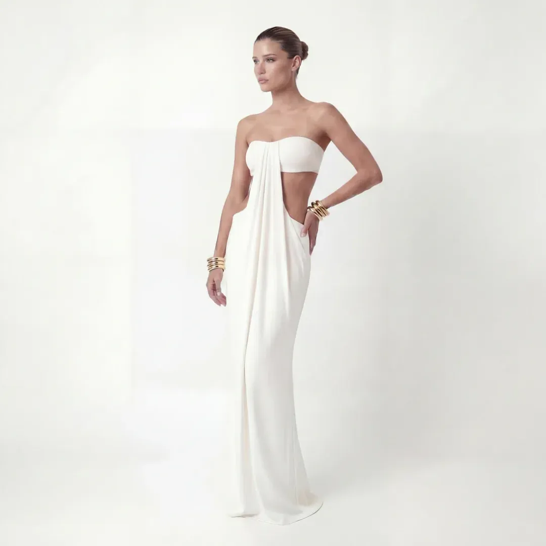 Serve The Brand Ophelia Maxi White for rent on The Volte - main image
