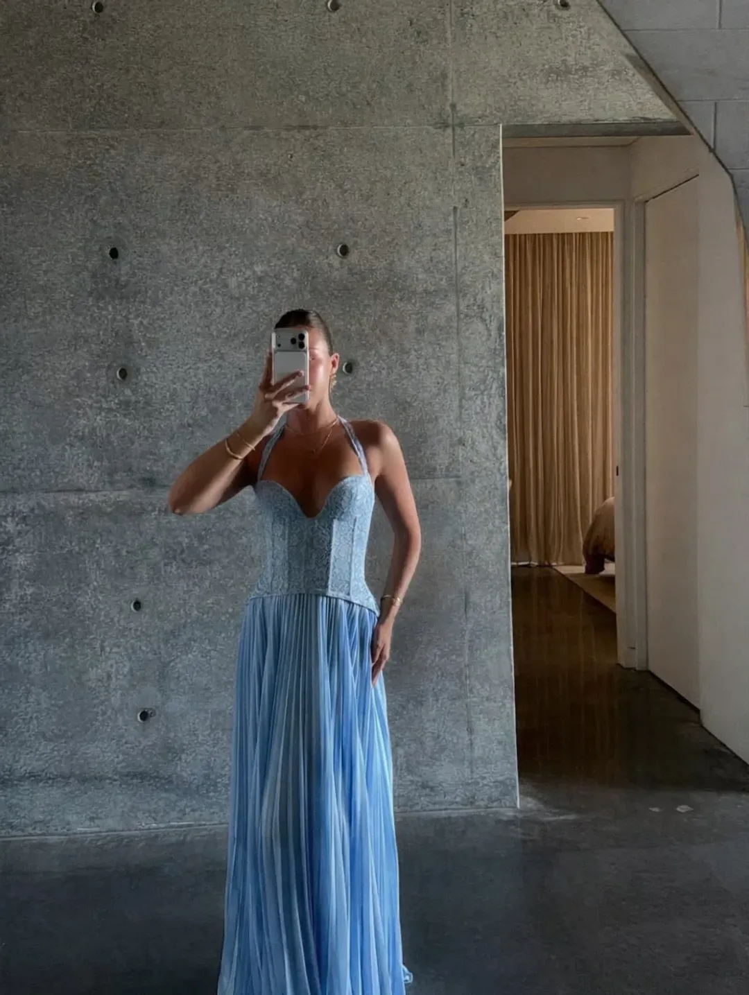 Fenity Gaia Dress in Blue Size S for rent on The Volte - main image