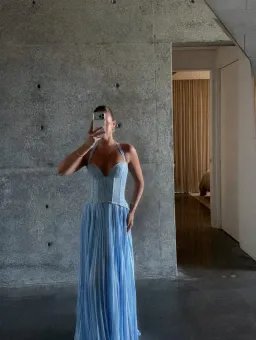 Fenity Gaia Dress in Blue Size S for rent on The Volte - image 4