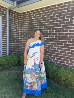 Alemais Nadia One Shoulder Ruffle Maxi Dress Multi Print Size 12 for rent on The Volte - image 4