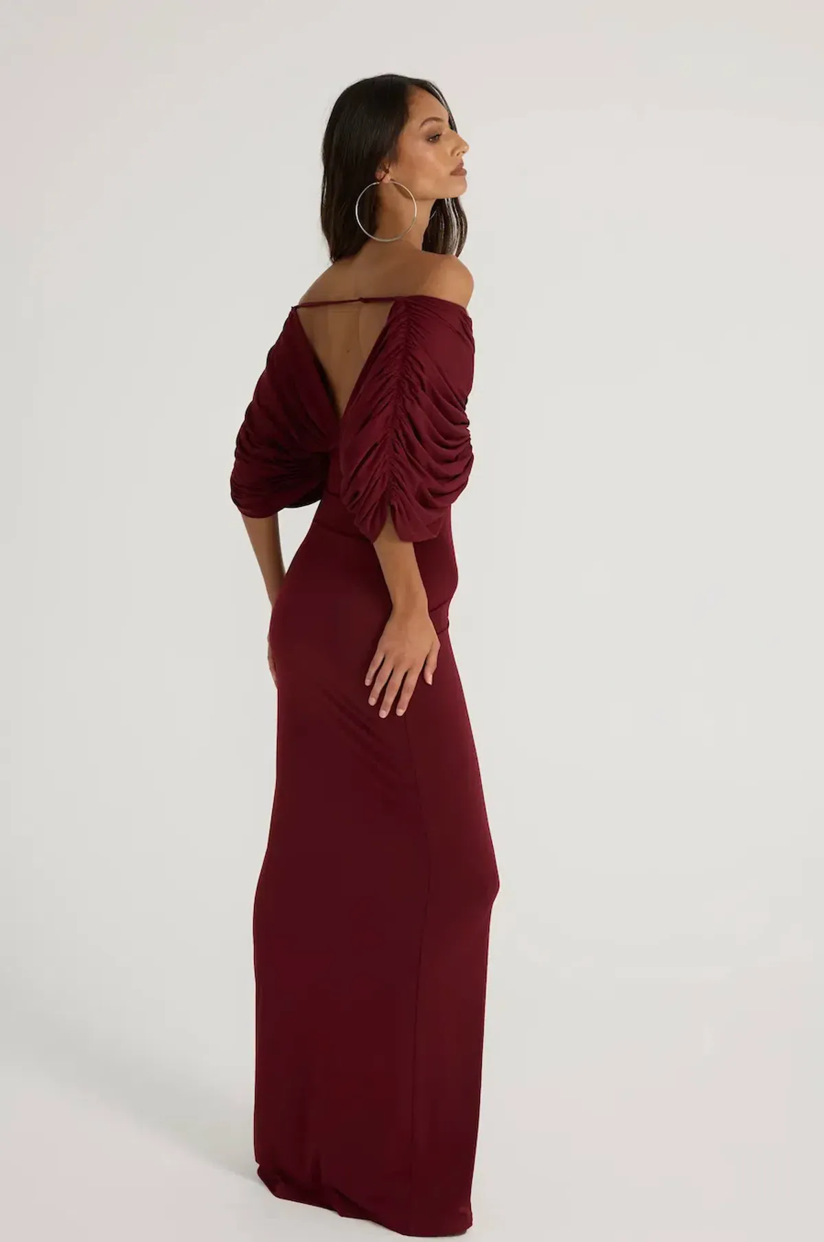 NEVE DRESS | BURGUNDY - SIZE 6 - Image 3