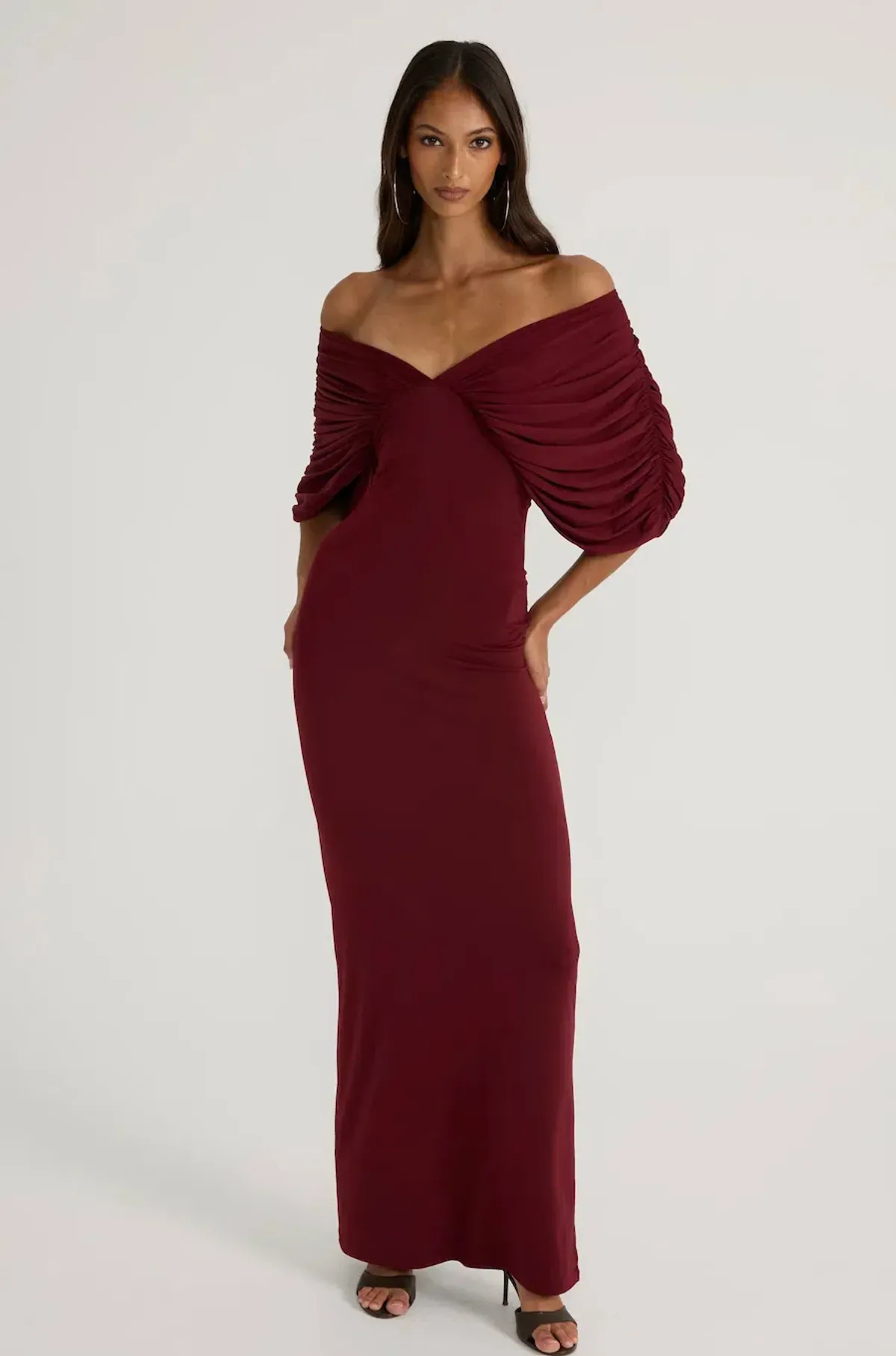 NEVE DRESS | BURGUNDY - SIZE 6 - Image 1