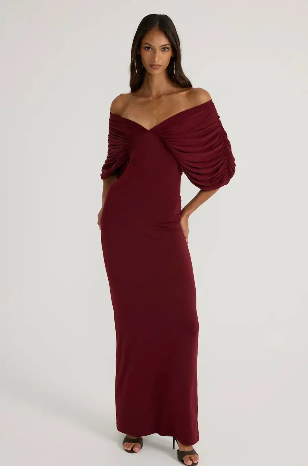 NEVE DRESS | BURGUNDY - SIZE 8 for rent on The Volte - main image