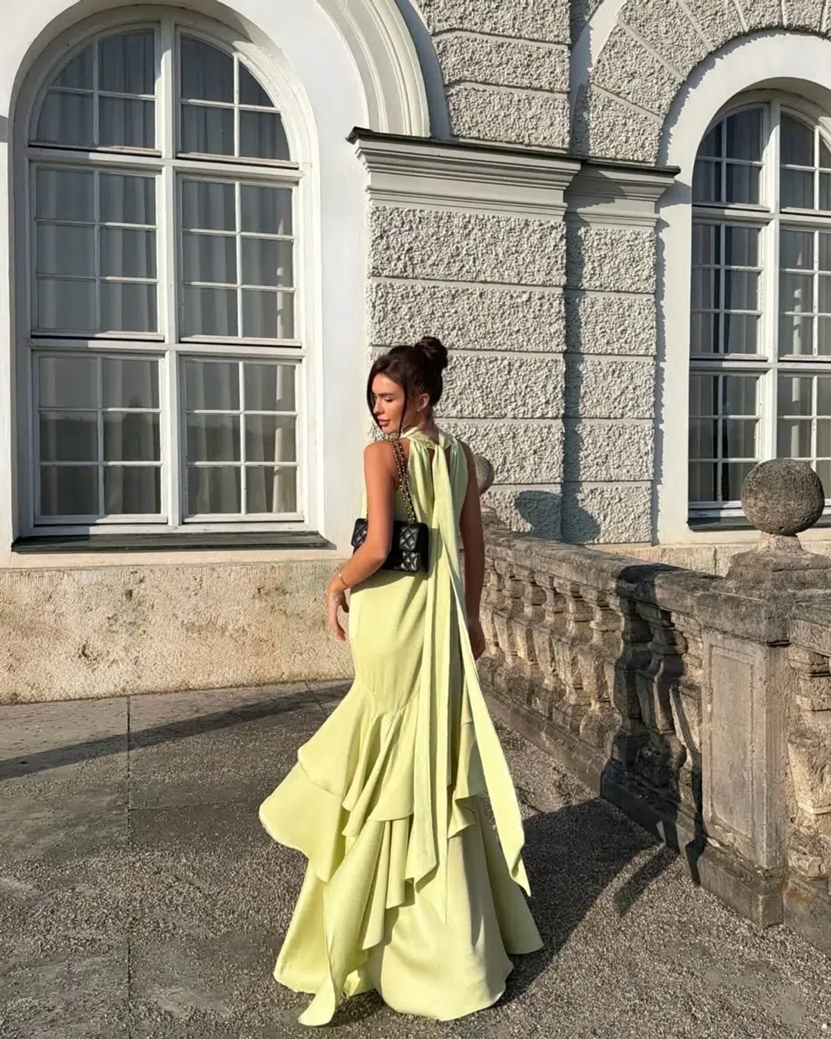 Elliatt Varella Halter Gown in Pistachio Green Size S/AU 8 - Image 1