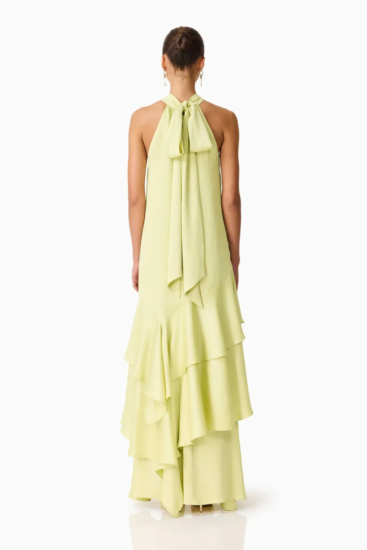 Elliatt Varella Halter Gown in Pistachio Green Size S/AU 8 - Image 4
