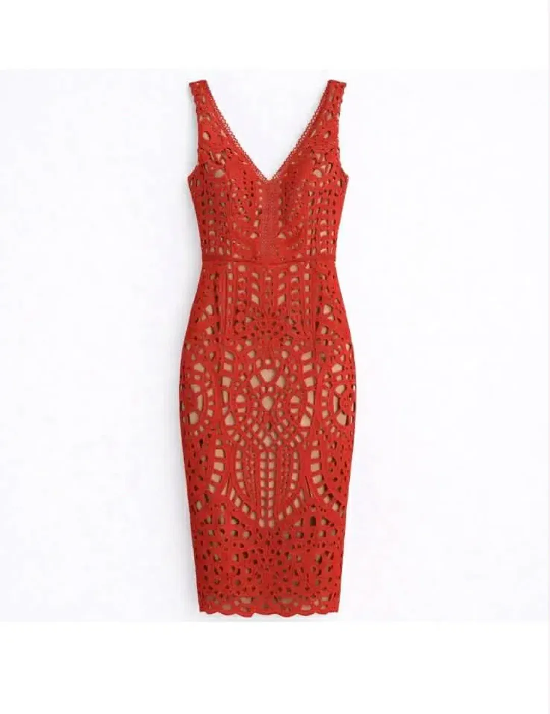 Rodeo Show Red Lace Dress Size 14 for rent on The Volte - main image
