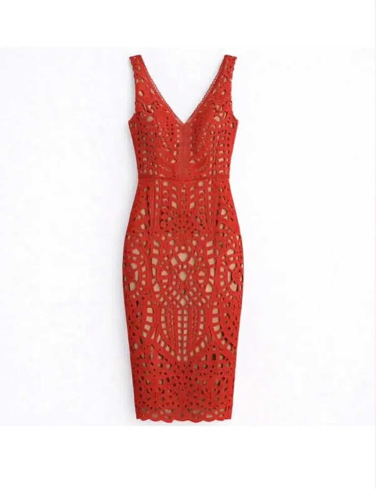 Rodeo Show Red Lace Dress Size 14 for rent on The Volte - main image