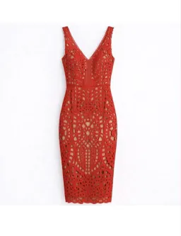 Rodeo Show Red Lace Dress Size 14 for rent on The Volte - image 1