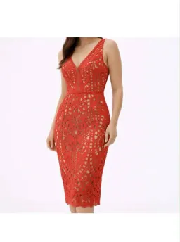 Rodeo Show Red Lace Dress Size 14 for rent on The Volte - image 3