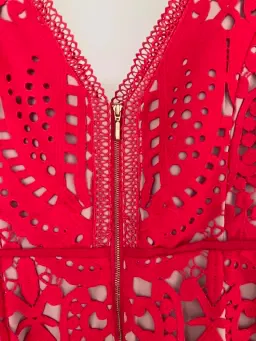 Rodeo Show Red Lace Dress Size 14 for rent on The Volte - image 2