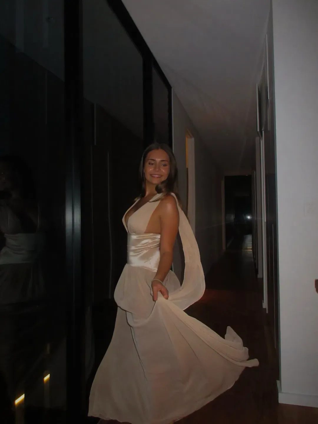 Arcina Ori Ramona Floor-Length Champagne Gown Size XS for rent on The Volte - main image