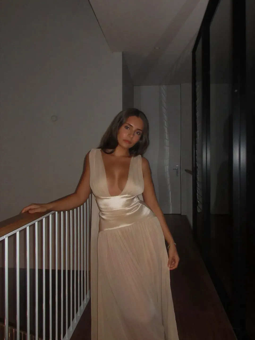Arcina Ori Ramona Floor-Length Champagne Gown Size XS for rent on The Volte - main image