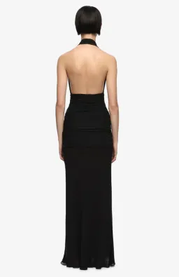 CASSIS DRAPE MAXI DRESS | BLACK for rent on The Volte - image 3