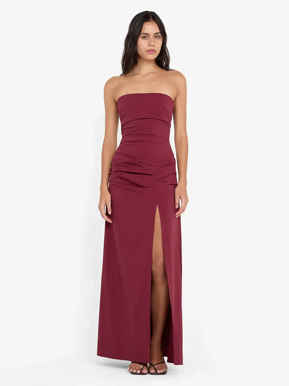 BEC + BRIDGE Angelina Strapless Maxi Dress - Plum - AU size 10 - Image 1