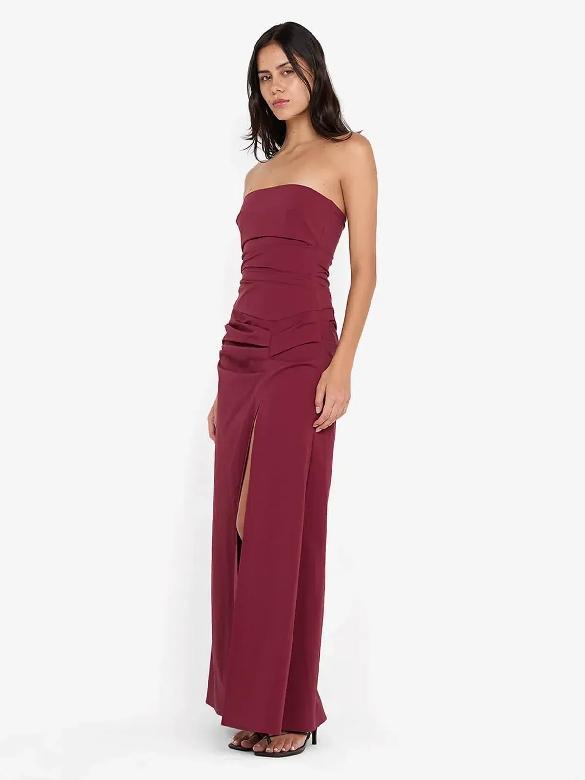 BEC + BRIDGE Angelina Strapless Maxi Dress - Plum - AU size 10 - Image 2