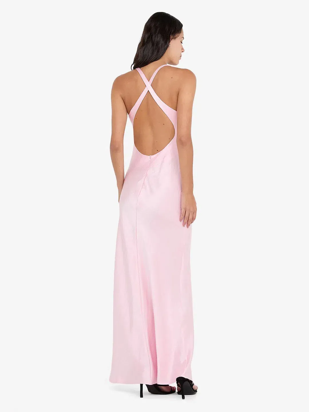 BEC & BRIDGE THE DREAMER V NECK MAXI / POWDER PINK / SIZE 6 for rent on The Volte - main image