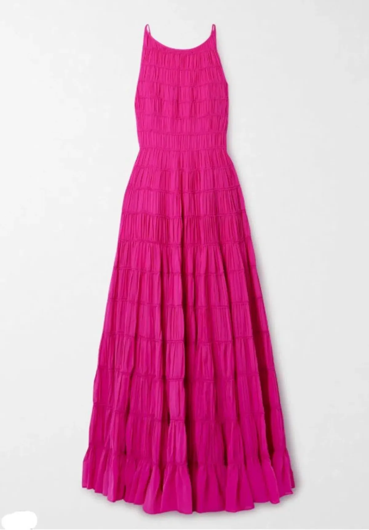 Aje Rosewood Ruched Maxi Dress Magenta Size AU 6 - Image 4