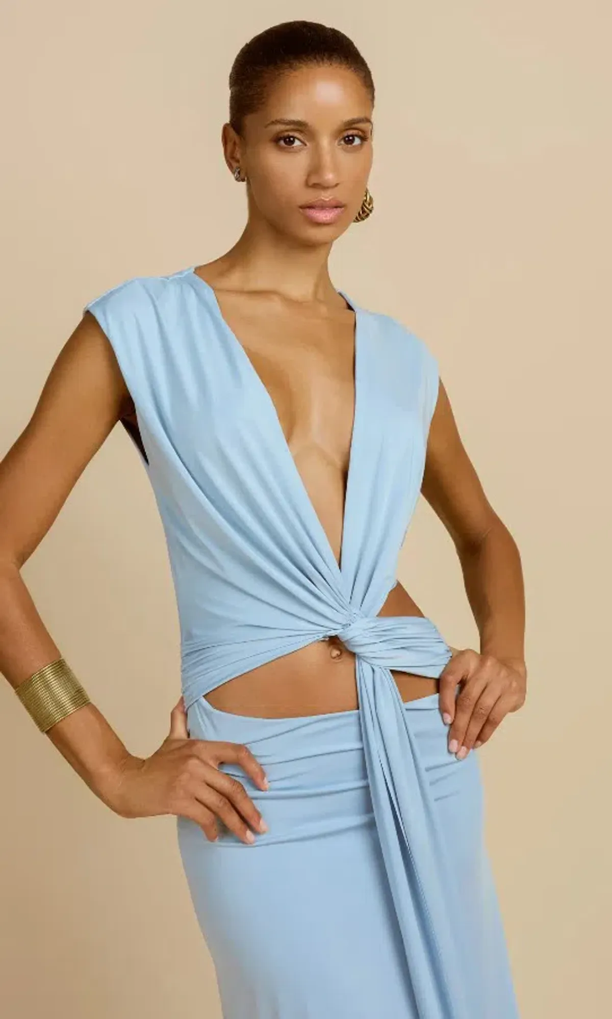 Arcina Ori Jade Dress Blue Maxi Size M / Au 10 - Image 3