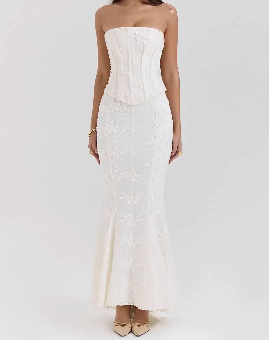 House of CB Embroidered Vintage Dress Size XS for rent on The Volte - main image