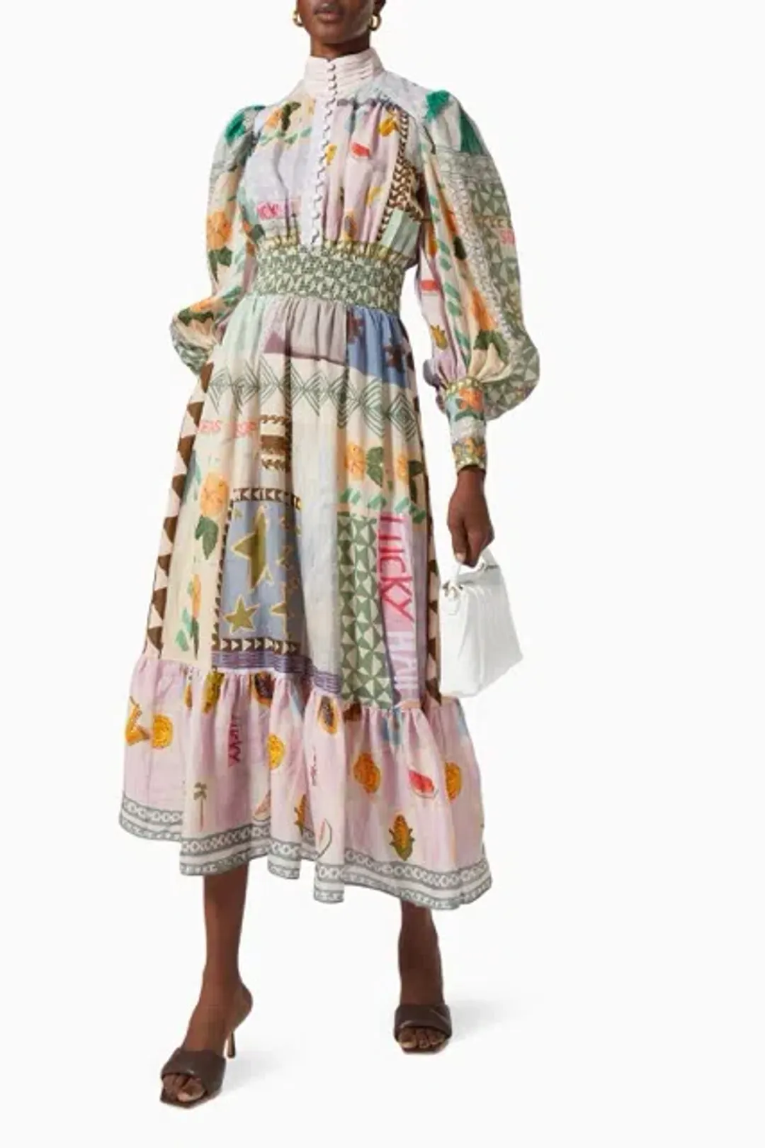 Alemais Emma Gale Shirtdress Multi Print Size 8 AU for rent on The Volte - main image