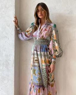 Alemais Emma Gale Shirtdress Multi Print Size 8 AU for rent on The Volte - image 3