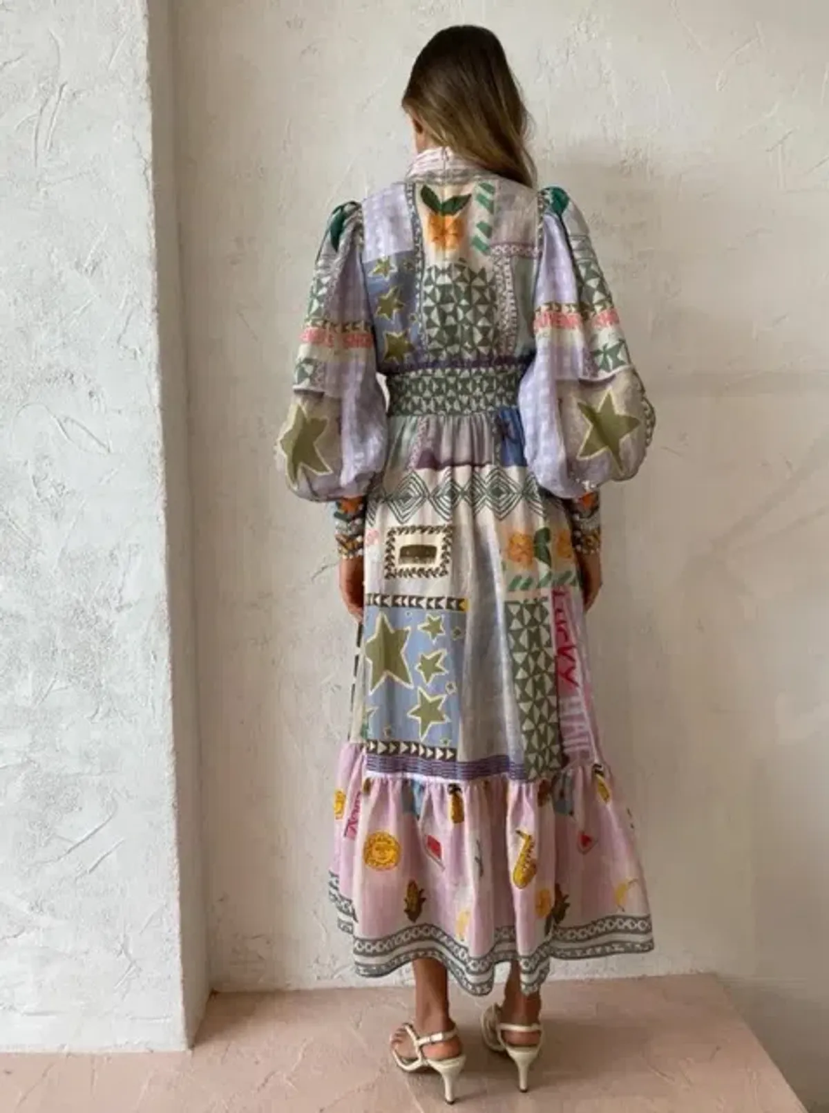 Alemais Emma Gale Shirtdress Multi Print Size 8 AU - Image 5