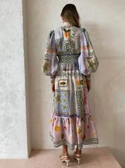 Alemais Emma Gale Shirtdress Multi Print Size 8 AU for rent on The Volte - image 5