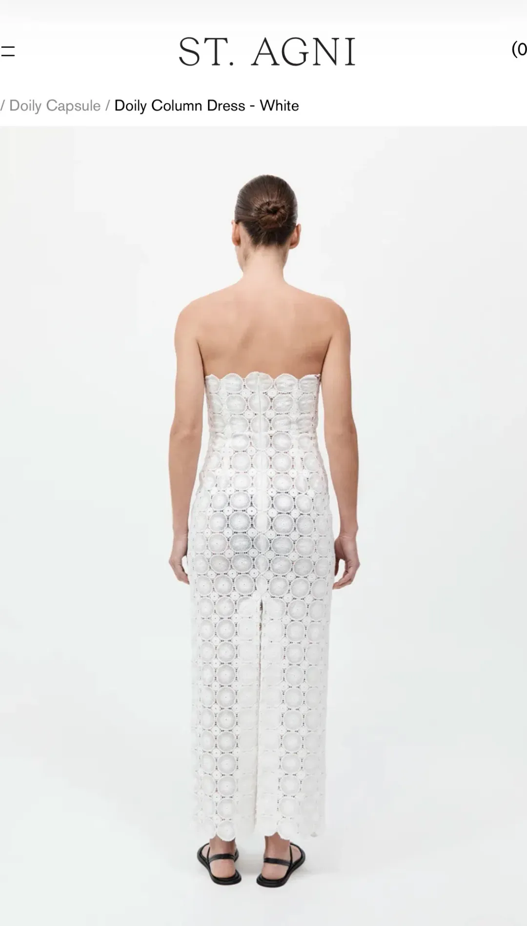 St Agni Doily Column Maxi Dress size M for rent on The Volte - main image