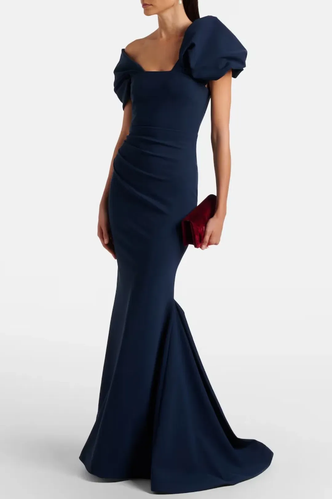 Rachel Gilbert Jade Maxi Gown in Navy Size 8 for rent on The Volte - main image