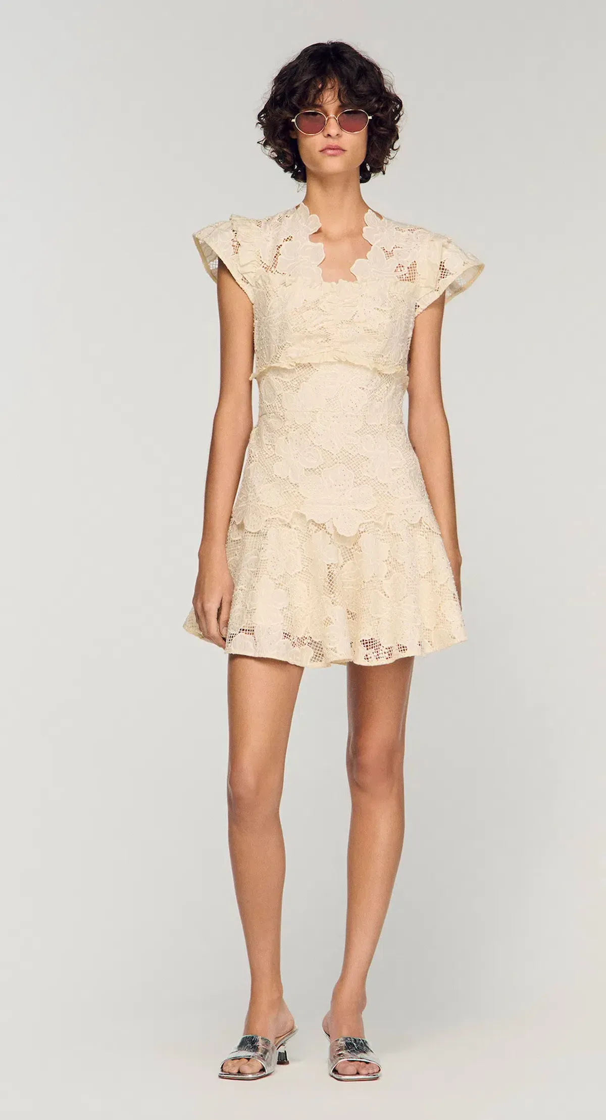Short Guipure Dress - Image 4
