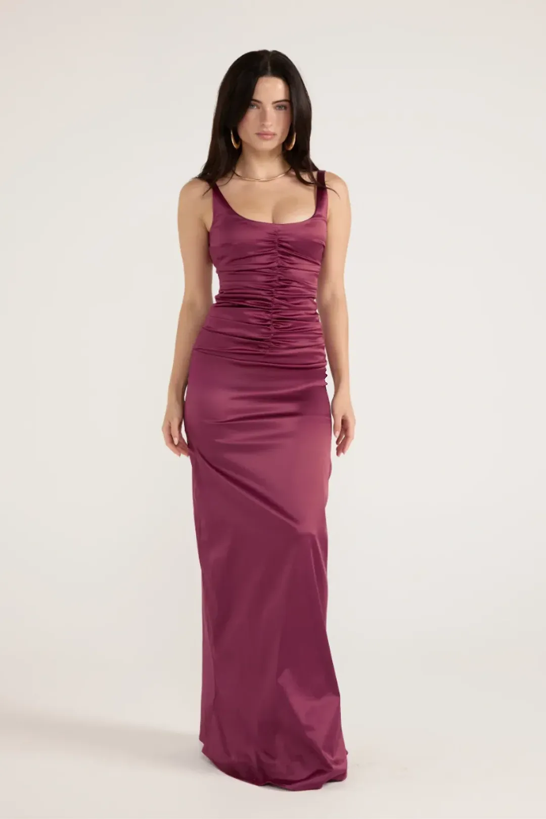 Ance Gria Atlein Gown Plum Size L (10-12) for rent on The Volte - main image
