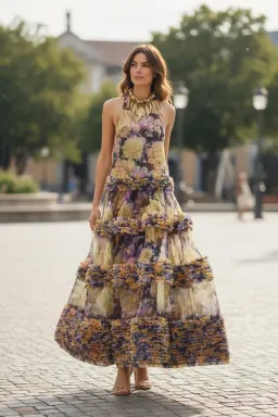 Zimmermann LUNA RUFFLE MAXI DRESS, Size 0P/ AU 6 for rent on The Volte - image 3