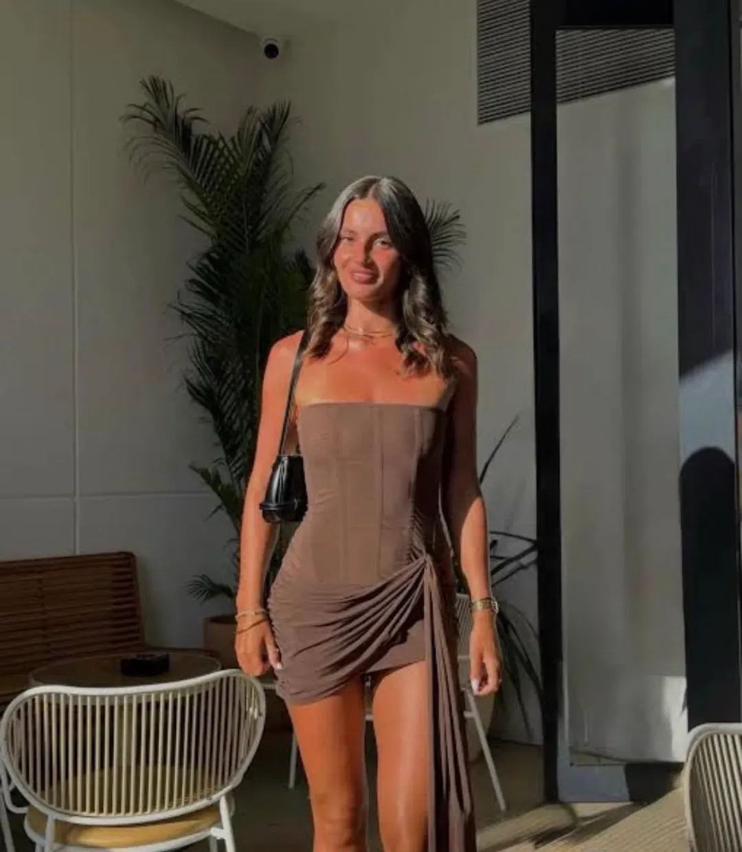 Leau Mira Mesh Corset Dress for rent on The Volte - main image
